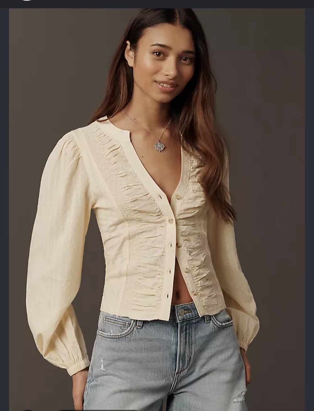 Anthropologie Pilcro Reworked Button Down Blouse Size: S